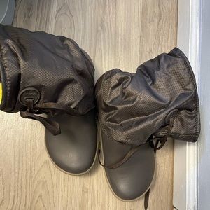 Brown croc boots